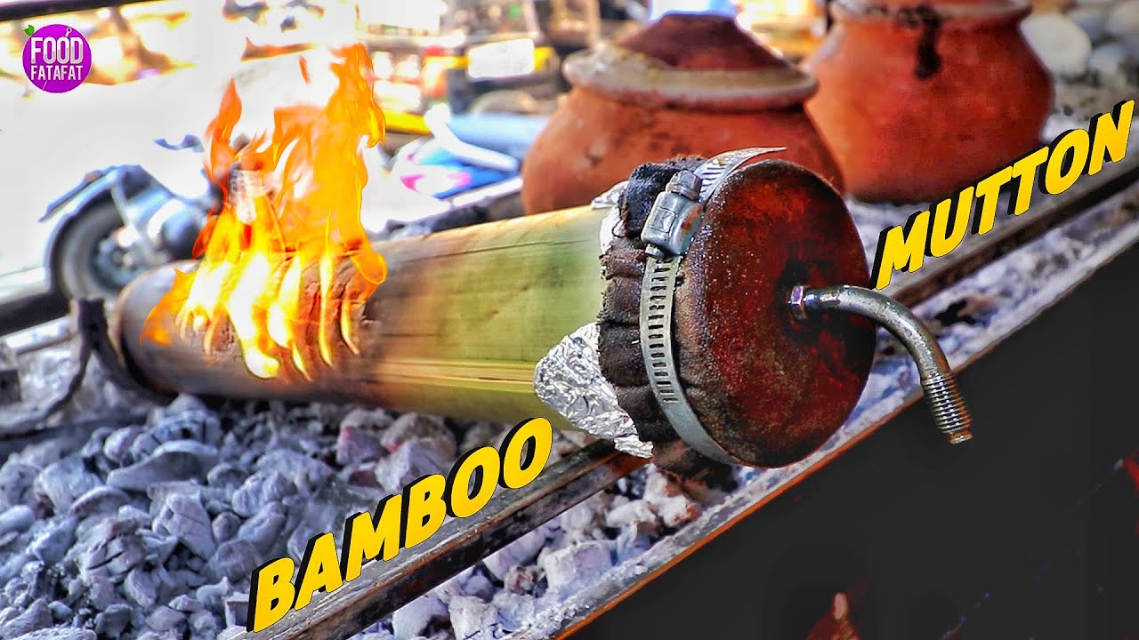 Patna Style Bamboo Mutton Making | Old Champaran Meat House  l Bihar Street Food | Food Fatafat