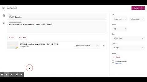 Saving an Assignment as a Draft