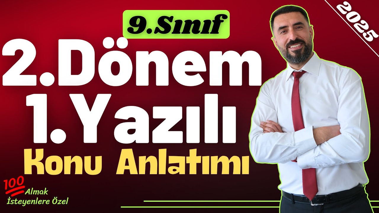 9.SINIF 2.DÖNEM 1.YAZILI KONU ANLATIMI 📌 Ortak 9.Sınıf Edebiyat Sınavına Hazırlık! 💯 24 Mart🔥
