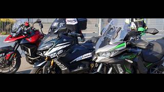 T MAX 560 Vs TRIUMPH 900 TIGER Vs KAWASAKI VERSYS 1000 WALKAROUND SELVINO ( BG )