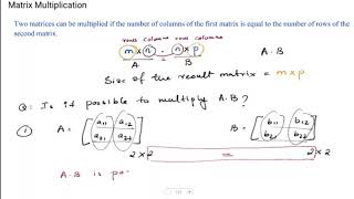 Matrix Multiplication | Part 1 | Linear Algebra