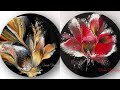 (141)Mixing Flower Dip & recipe at the end of video Fluid Art Flower Dip Technique Acrylic pouring