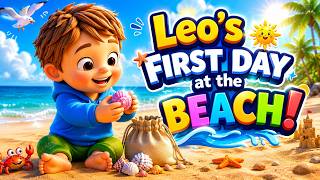 Leo's First Day at the Beach 🌊 | Fun Beach Adventure Song for Kids | Splash, Play & Explore! screenshot 4