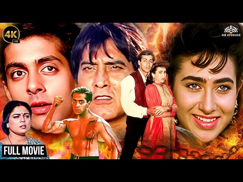 🎬 Full Hindi Action Movie | Salman Khan, Karisma Kapoor, Vinod Khanna | 🔥 90s Blockbuster Film