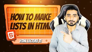 How to Make Lists in HTML - Ordered vs Unordered Lists | HTML #11 | Web Dev 13