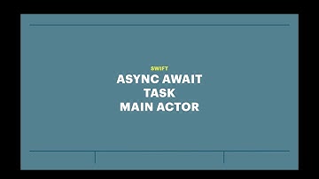Занятие 9:  Async Await, Task, MainActor