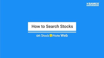 How to Search Stocks on StockNote Web