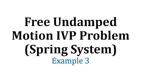 Ex 3: Free Undamped Motion IVP Problem (Spring System)