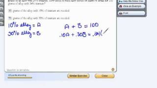 Mixture Problem  Chapter 3
