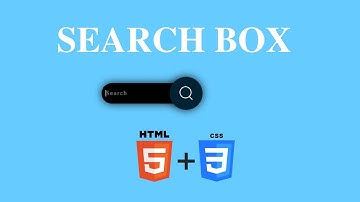 Awesome css search box using only html & css | web design
