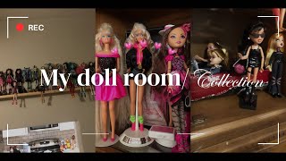 My doll room/collection!!! Barbie, Monster high, ever after high, Bratz, American girl, etc…