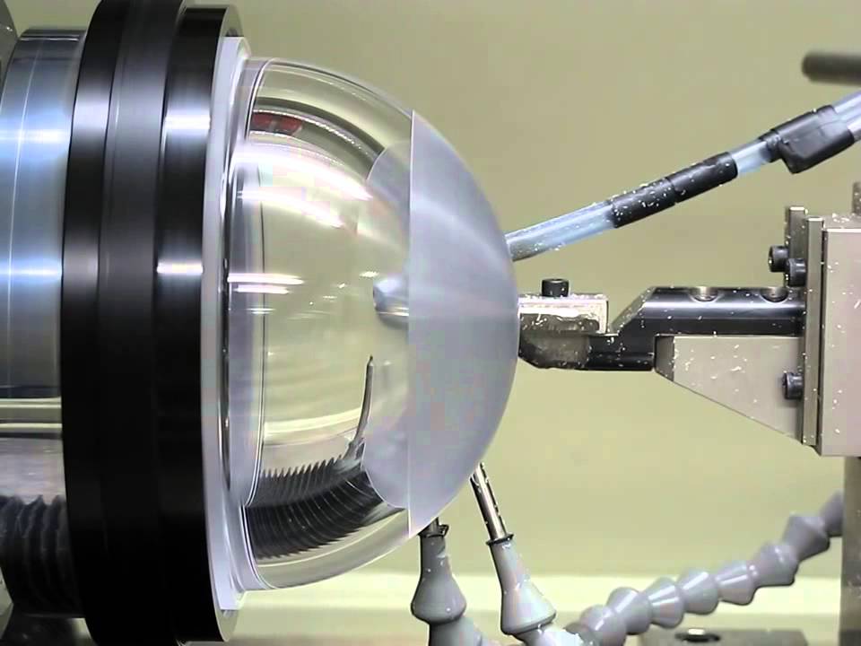 Diamond turning an acrylic dome YouTube