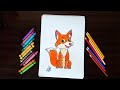 كيفيه رسم ثعلب بطريقه سهله وبسيطه مع الخطوات 