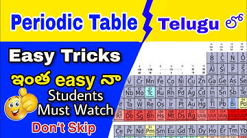 Periodic table on your finger tips (2020)(In Telugu)||Easy tricks to remember Periodic table||