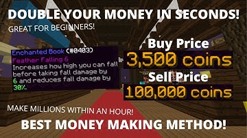 DOUBLE YOUR MONEY IN SECONDS! BEST Money Making Method for BEginners! | Hypixel Skyblock #116