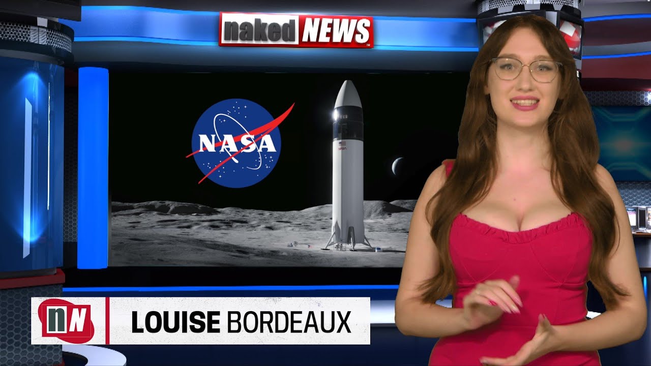 Naked News Bulletins February 15 - Louise Bordeaux - NASA AND ELON MUSK COLLAB ON A MOON MISSION