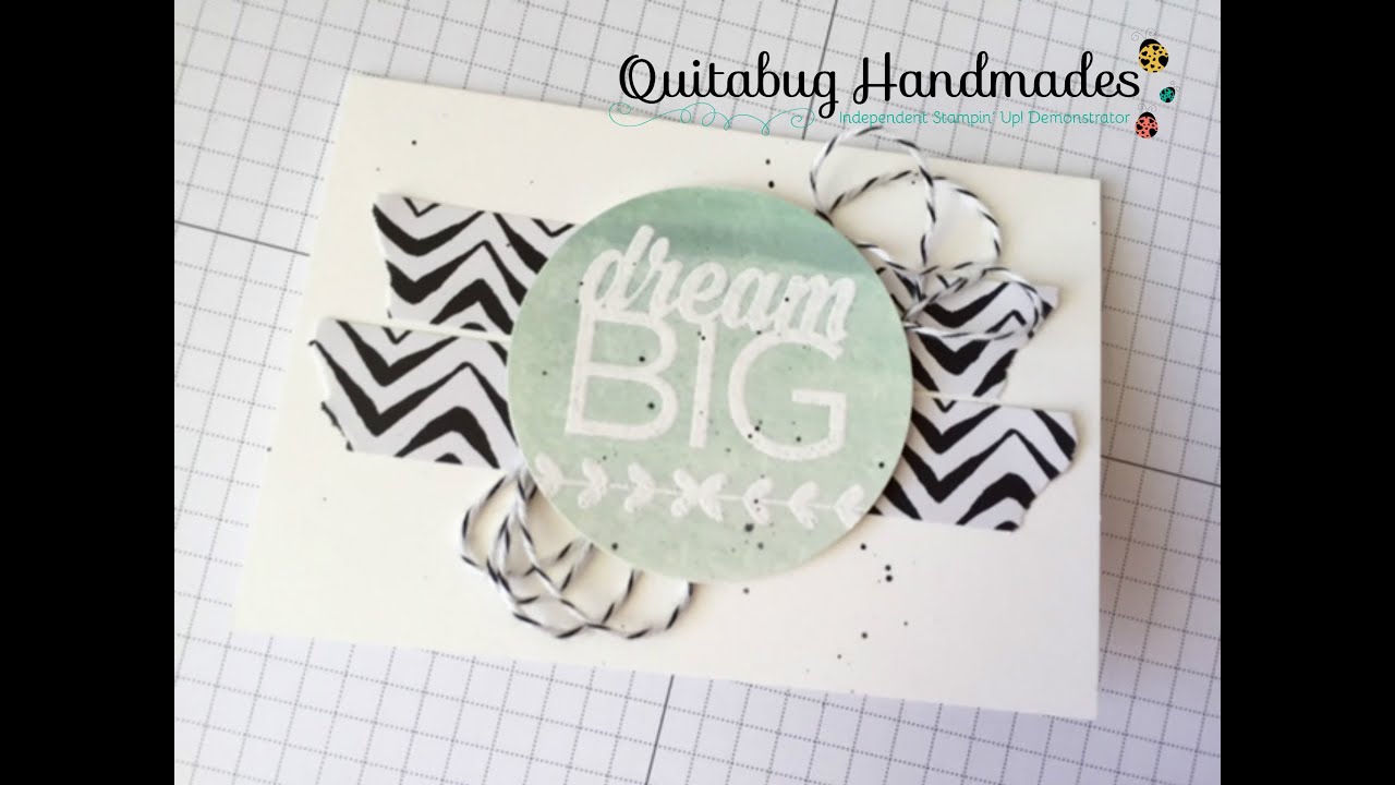 Stampin' Up! Emboss Resist Technique Dream Big Card - YouTube
