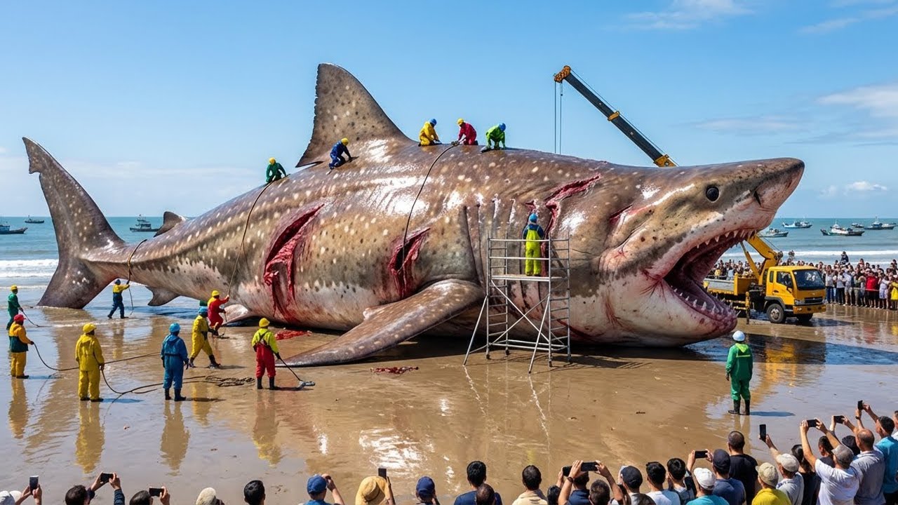 Самый большой улов в истории: европейские рыбаки выловили десятки гигантских акул в открытом море.