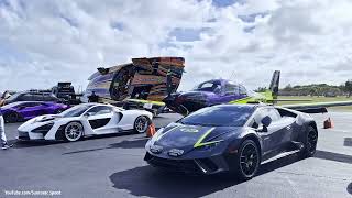 Toys &amp; Tots car rally 2024 | Exotic Supercar Meetup and Rollout | 4k UHD VIDEO SUNCOAST SPEED