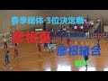 2017 6 3 春季総体 3位決定戦 彦根東対彦根総合　後半