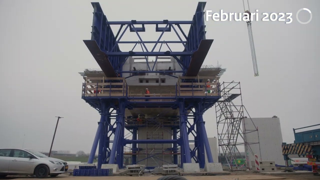 Timelapse video realisatie viaduct over Terbregseplein