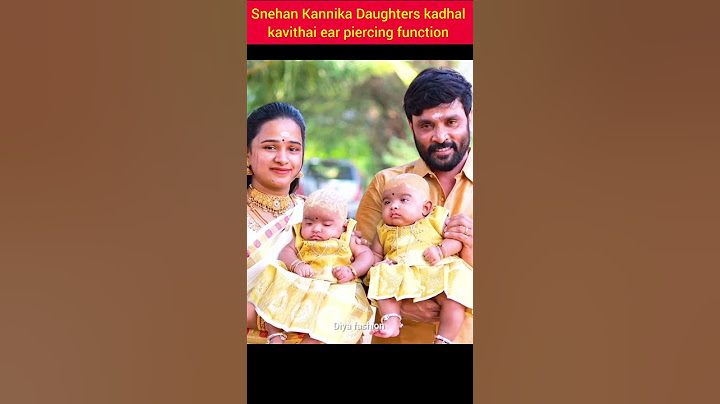 Kannika Snehan Daughters kadhal kavithai ear piercing function at temple♥️👌