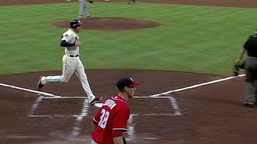 WSH@ATL: J. Upton drills an RBI double to the gap