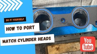 How To Port Match Cylinder Heads #porting #cylinderhead #gasket #nonamenationals
