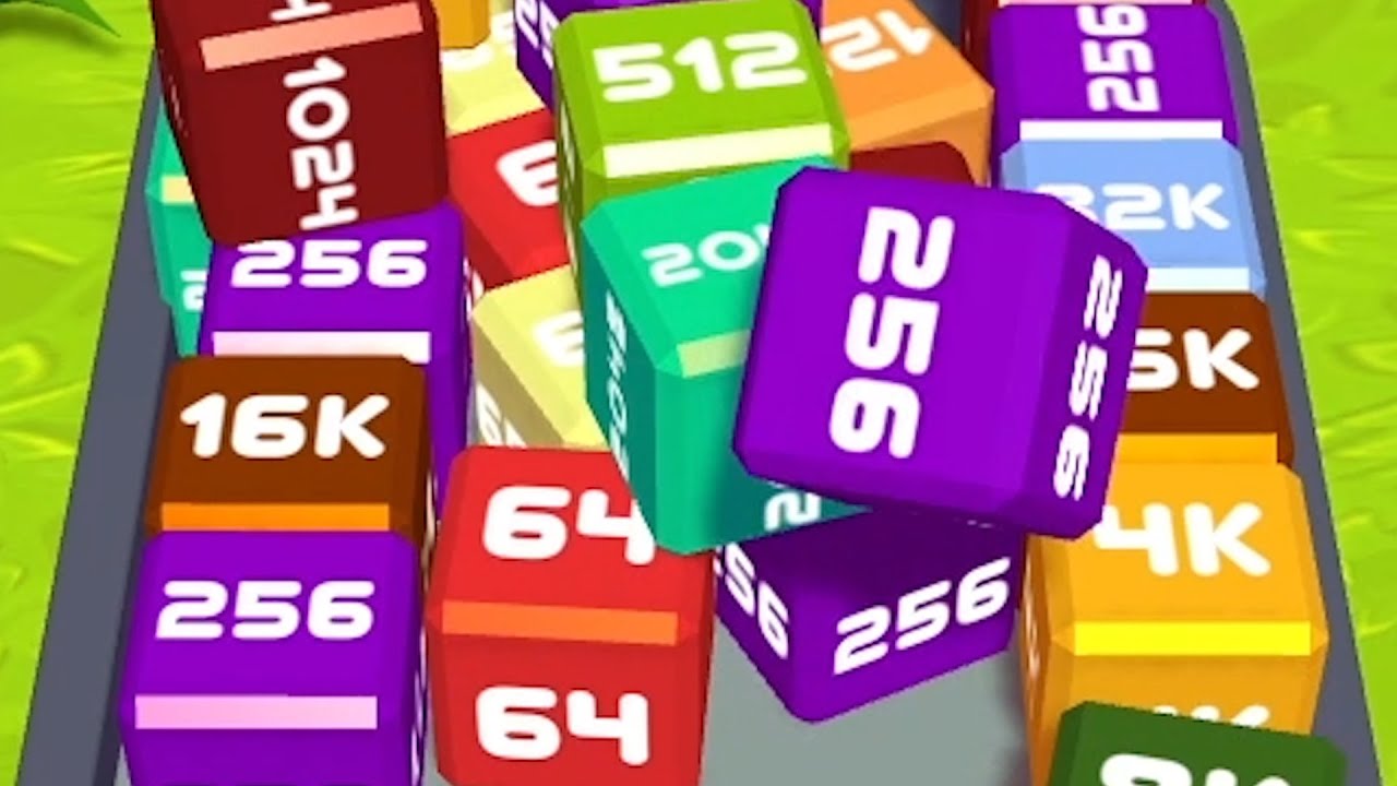 Merge Cube 2048 3D - ASMR Gameplay (Cubes Math, Level Up NumberBlocks ...
