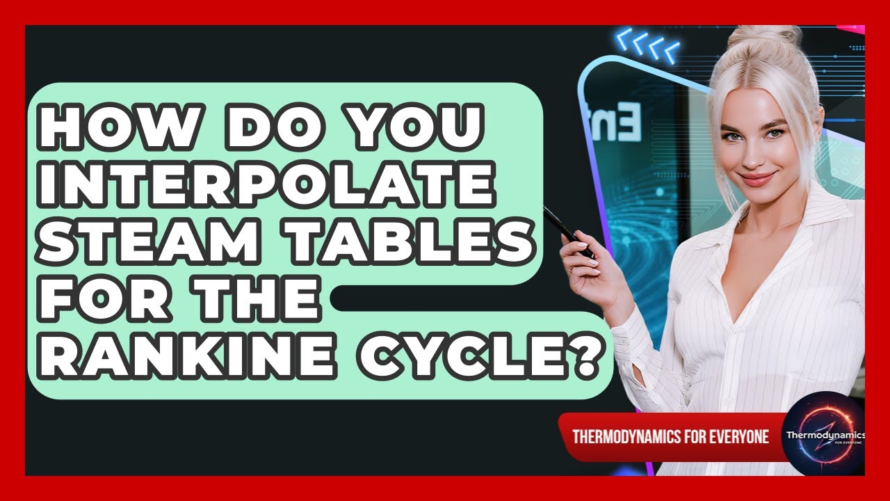 How Do You Interpolate Steam Tables For The Rankine Cycle? - Thermodynamics For Everyone