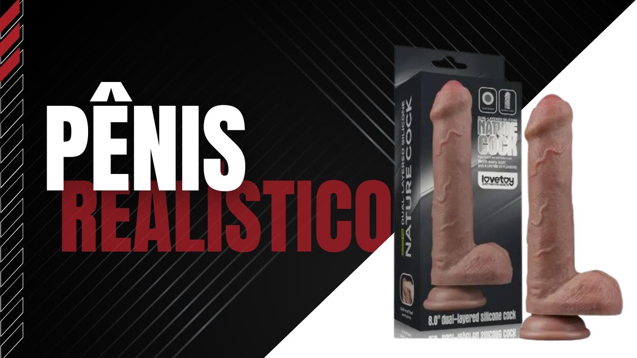 Pênis Realístico 20,5cm x 4cm 8'' Dual Layered Silicone Cock - Lovetoy