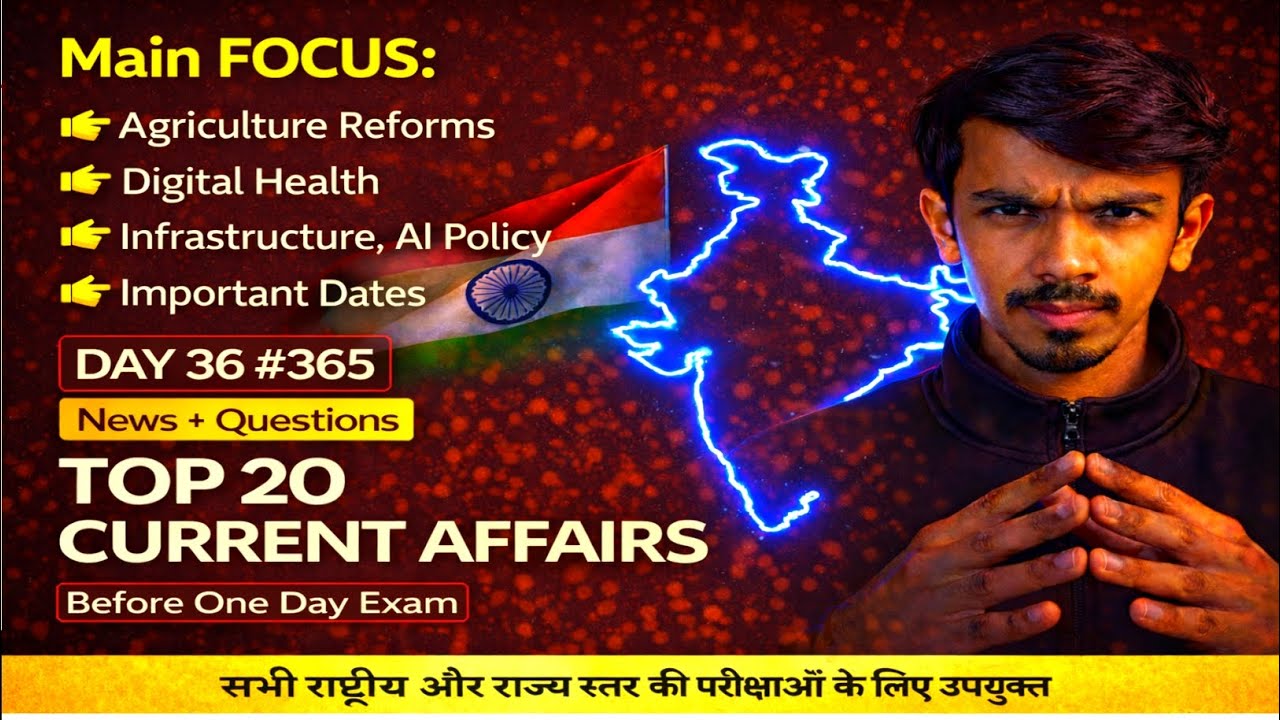 Current Affairs 24 Feb 2026 😱 | Top 20 MCQs | Before One Day Exam 🔥 | RBSE VMOU SSC Railway