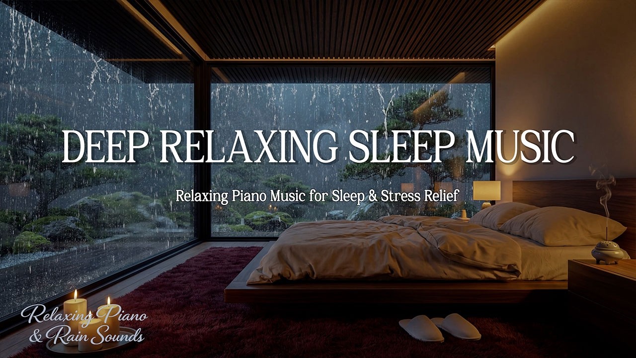 Soothing Piano & Rain Sounds 🌧 Deep Sleep Music for Insomnia and Stress ...