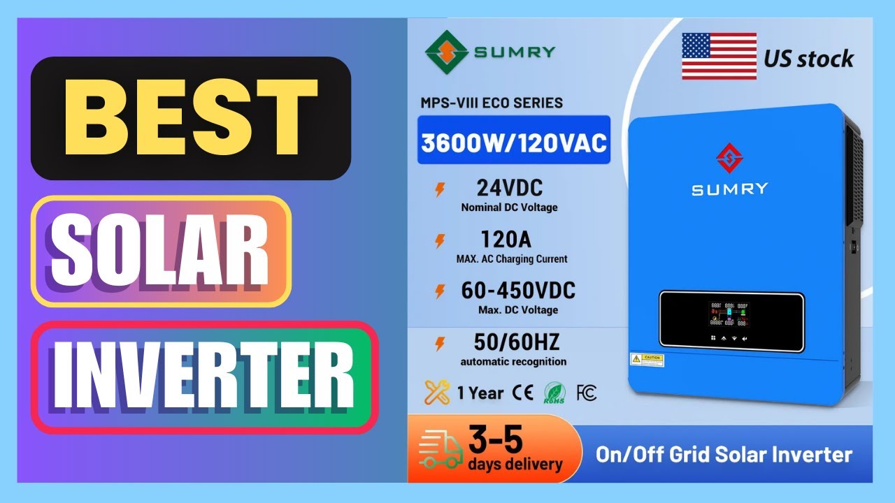 Best Sumry 3.6kw Hybrid Solar Inverter 110/120v 24v