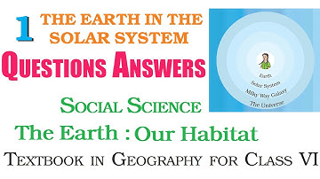 1. The Earth in the Solar System - Question Answer | Class 6 Social Science - Geography