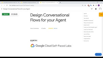 Qwiklabs - Design Conversational Flows for your Agent