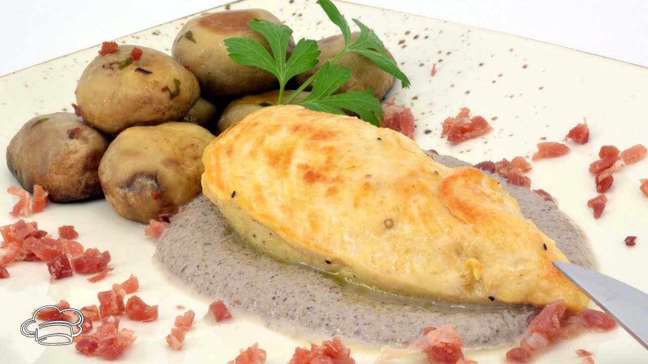 PECHUGAS DE POLLO con SALSA de CHAMPIÑONES 😋😋