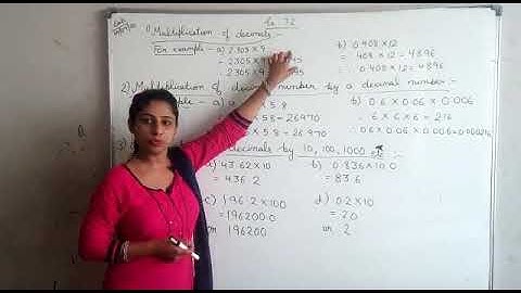 Class-7 ,Chapter-3 ( Decimals) Exercise-3.2 (Multiplication of decimals)
