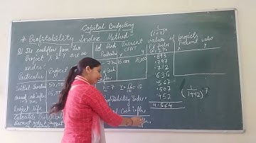 Profitability index method|capital budgeting| operation research| in hindi