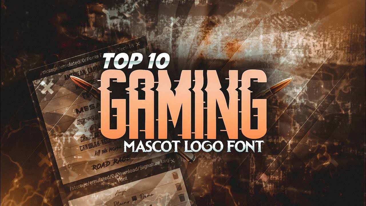 Top 10 free gaming logo font pack Best fonts for designer Mascot logo