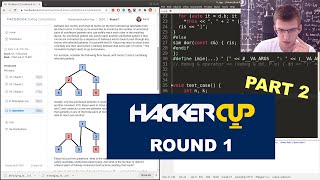 Facebook Hacker Cup 2020 R1 (full score, part 2) by Errichto Algorithms 132,050 views 3 years ago 1 hour, 9 minutes