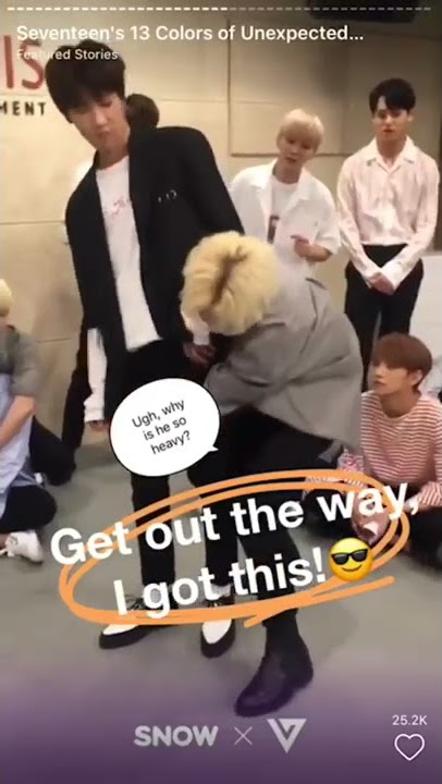 Jeonghan Attempting To Pick Minghao Up But Then Jun Does it