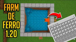 A FARM DE FERRO MAIS FÁCIL DE TODAS | MINECRAFT BEDROCK 1.20 -  TUTORIAL (MCPE/Xbox/PS4/Switch/PC)