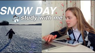 Snow Day Study With Me (sort of chatty) ☃