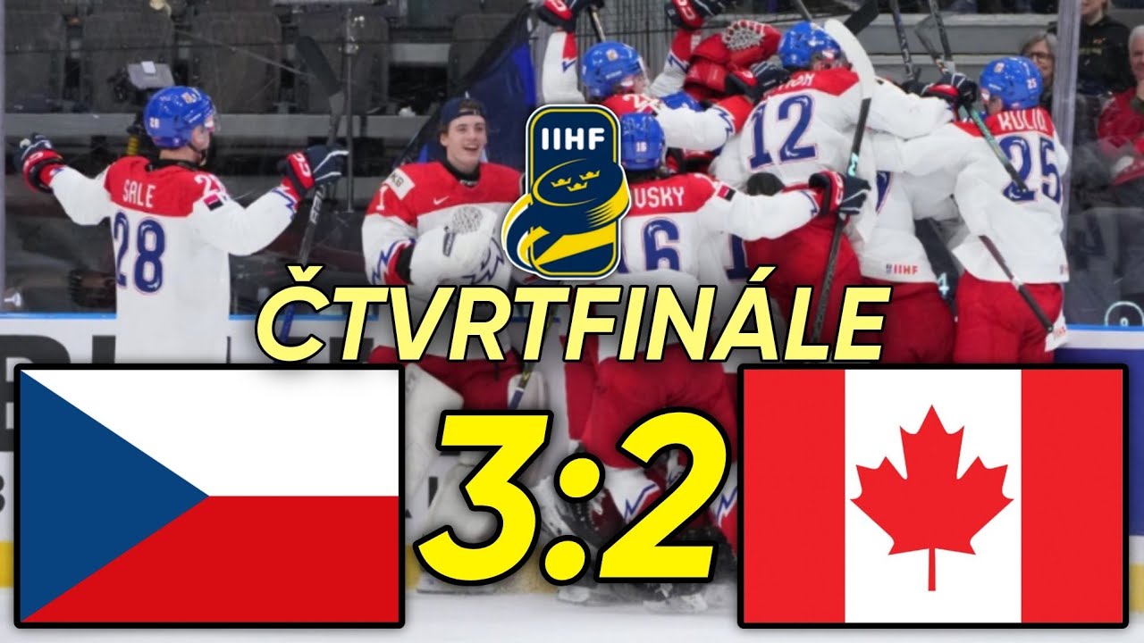 ČESKO vs KANADA | 3:2 | ČTVRTFINÁLE Mistrovství světa juniorů U20 2024 | SESTŘIH