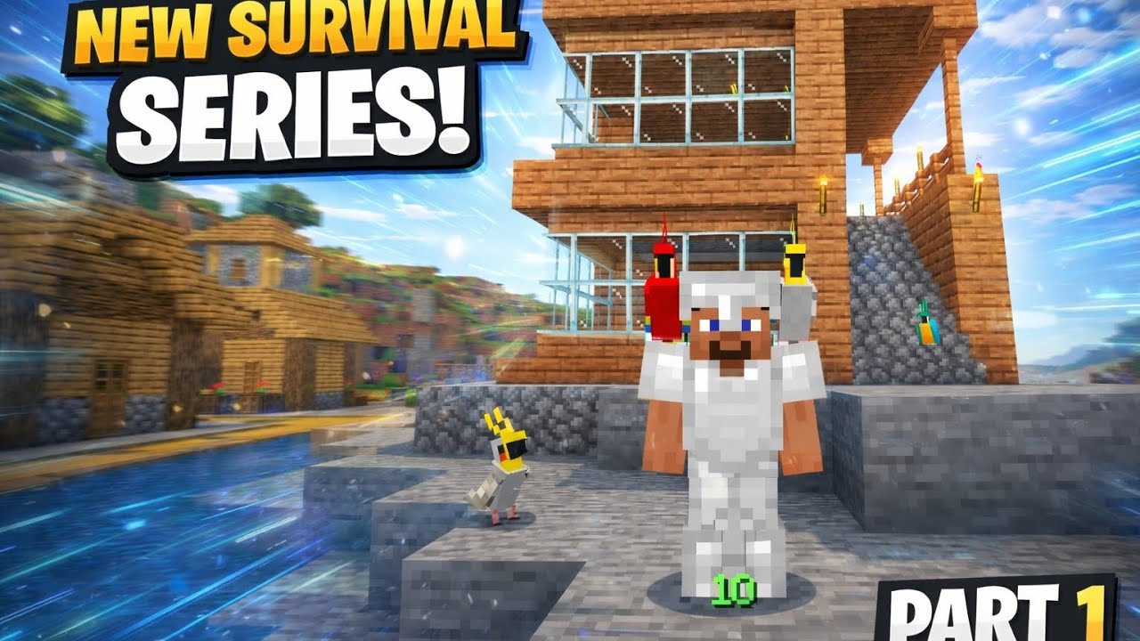 Minecraft Survival Series hindi With Ai Voice Part 1 