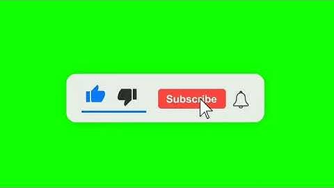 Green screen subscribe button mouse click with sound