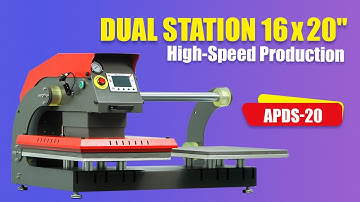 APDS-20 Dual Station Pneumatic Heat Press w/ Laser Positioning | 16x20" Platen Innovation
