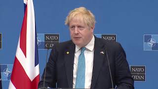 U.K. Prime Minister Boris Johnson Holds Press Conference After NATO Meeting I LIVE