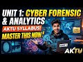 Cyber Forensics and Analytics Unit 1 in One Video | AKTU Exam Preparation